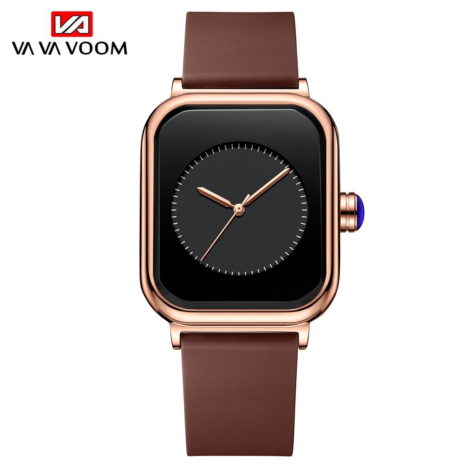 2024 Women's waterproof silicone strap watch Fashion square women's watch student trend imitation Apple smart large dial quartz watch