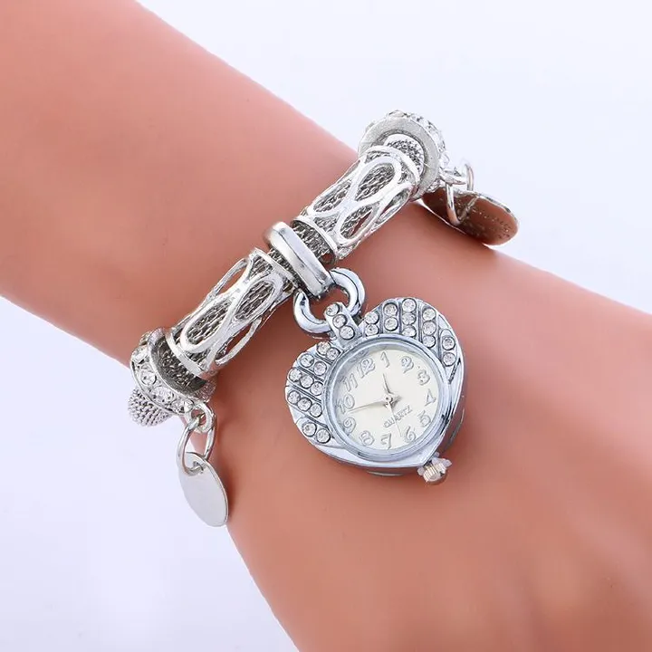 2024 New Product Hot Selling Love Bracelet Watch Hot Selling Women's Watch Fashion Light Luxury Bracelet Watch Diamond Bracelet Watch Birthday Party Gift Accessories