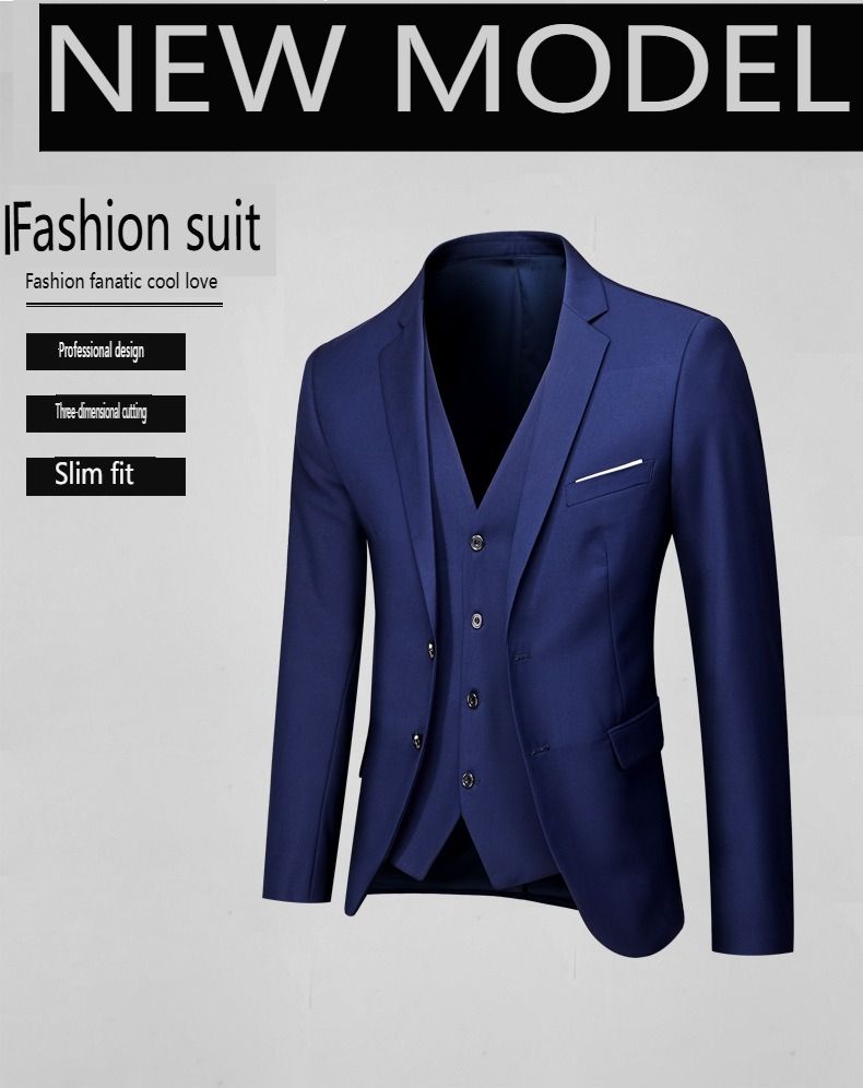 Gift Vest And Ring 2024 New Recommended Men's Suit Two-Piece Suit Slim fit Suit Men's Business Suit Bridegroom Wedding Dress + Luxury Gift Box Boyfriend Husband's Son Classmate Friend's Birthday gift,