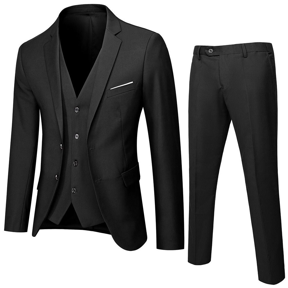 Gift Vest And Ring 2024 New Recommended Men's Suit Two-Piece Suit Slim fit Suit Men's Business Suit Bridegroom Wedding Dress + Luxury Gift Box Boyfriend Husband's Son Classmate Friend's Birthday gift,