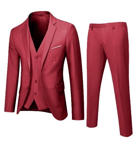 Gift Vest And Ring 2024 New Recommended Men's Suit Two-Piece Suit Slim fit Suit Men's Business Suit Bridegroom Wedding Dress + Luxury Gift Box Boyfriend Husband's Son Classmate Friend's Birthday gift,