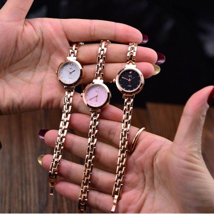 2022 New Year Birthday Gift Fashion Fresh New Women Casual Dress Metal Quartz Watch Lady Female Girl Students Bracelet College Wrist Watch