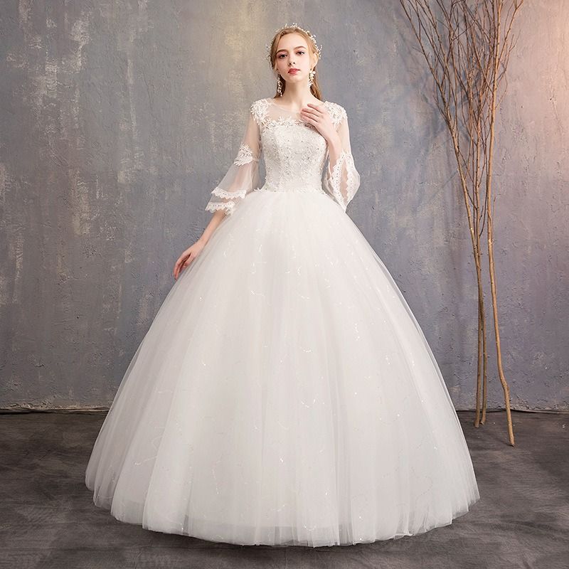 2025 Africa Korean Style Slim Fit Wedding Dress Mermaid Medding Dress Pricess Bride Floor Evening Dress Princess's Wedding Dress Elegant Floral Decorations Fashionable Simple Free Sweet Fresh Style