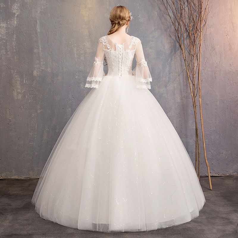 2025 Africa Korean Style Slim Fit Wedding Dress Mermaid Medding Dress Pricess Bride Floor Evening Dress Princess's Wedding Dress Elegant Floral Decorations Fashionable Simple Free Sweet Fresh Style