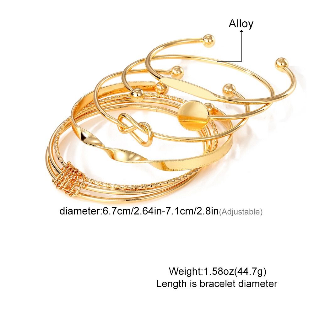European And American Retro Minimalist Chain Bracelets Women's Fashion Mix And Match Open Bangle Bracelets Hand Accessories Stacked Wearing Style Combination Wholesale