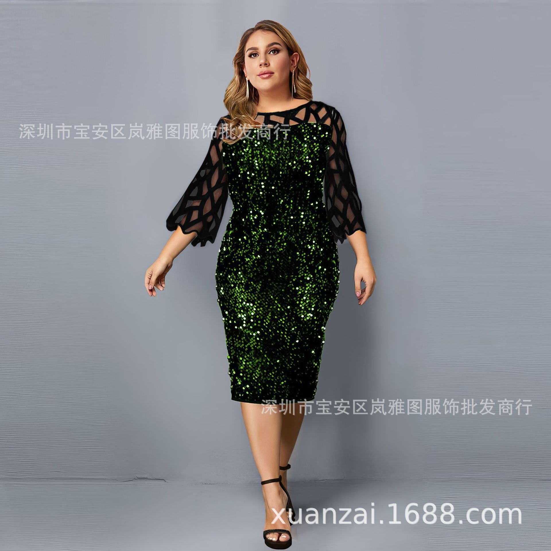 European & African Popular Style Personalized Sequins Design Top Women's Evening Dinner Dresses 7 Colors 7 Sizes Office Ladies Formal or Casual Large Size Clothes Parties Evenings Celebrations Meeting