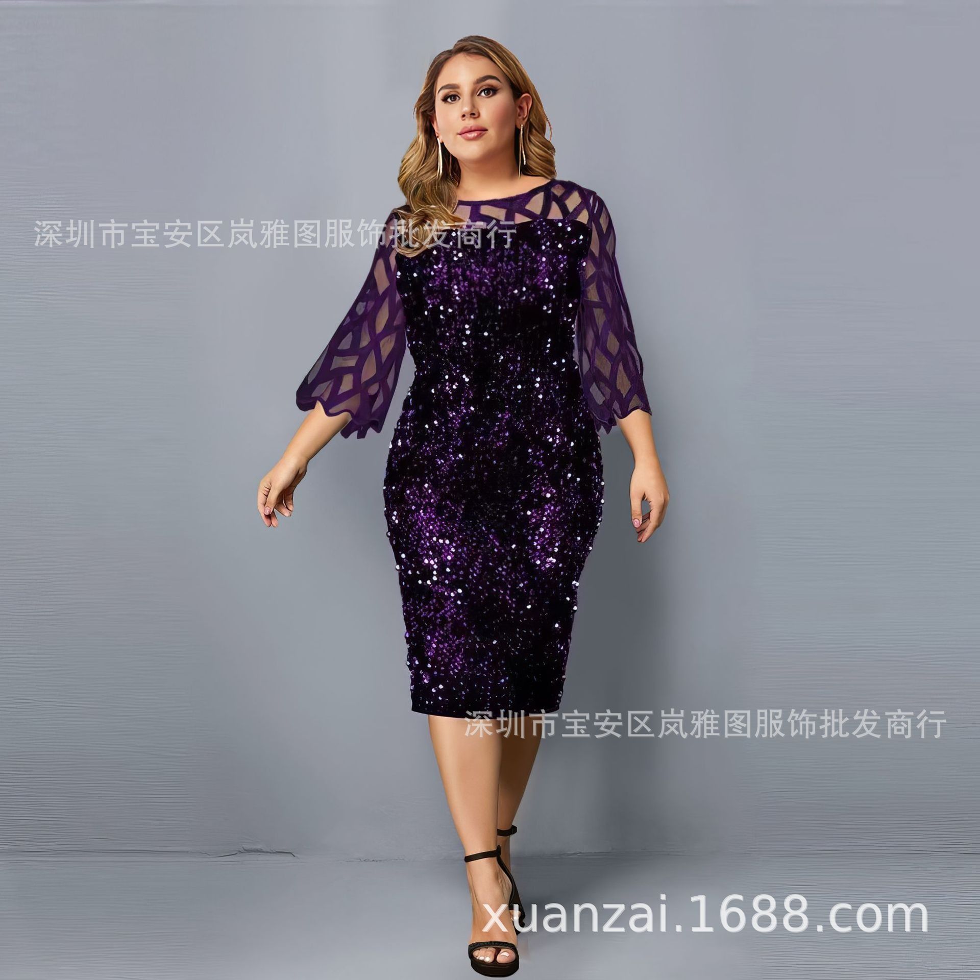 European & African Popular Style Personalized Sequins Design Top Women's Evening Dinner Dresses 7 Colors 7 Sizes Office Ladies Formal or Casual Large Size Clothes Parties Evenings Celebrations Meeting