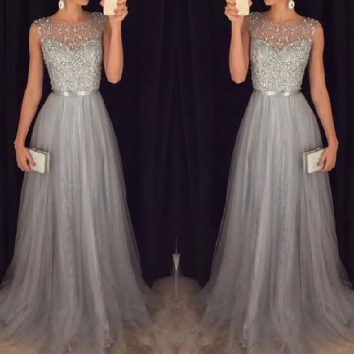 2024  Lady Sequins Evening Dress Elegant Long Concert Skir Wedding Party Dress Red Carpet Skirt
