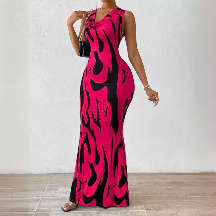 Europe and the United States style Europe and the United States spring lovely fresh and sweet women's pullover V-neck one-step skirt women's dress Evening dress girl formal occasion clothing