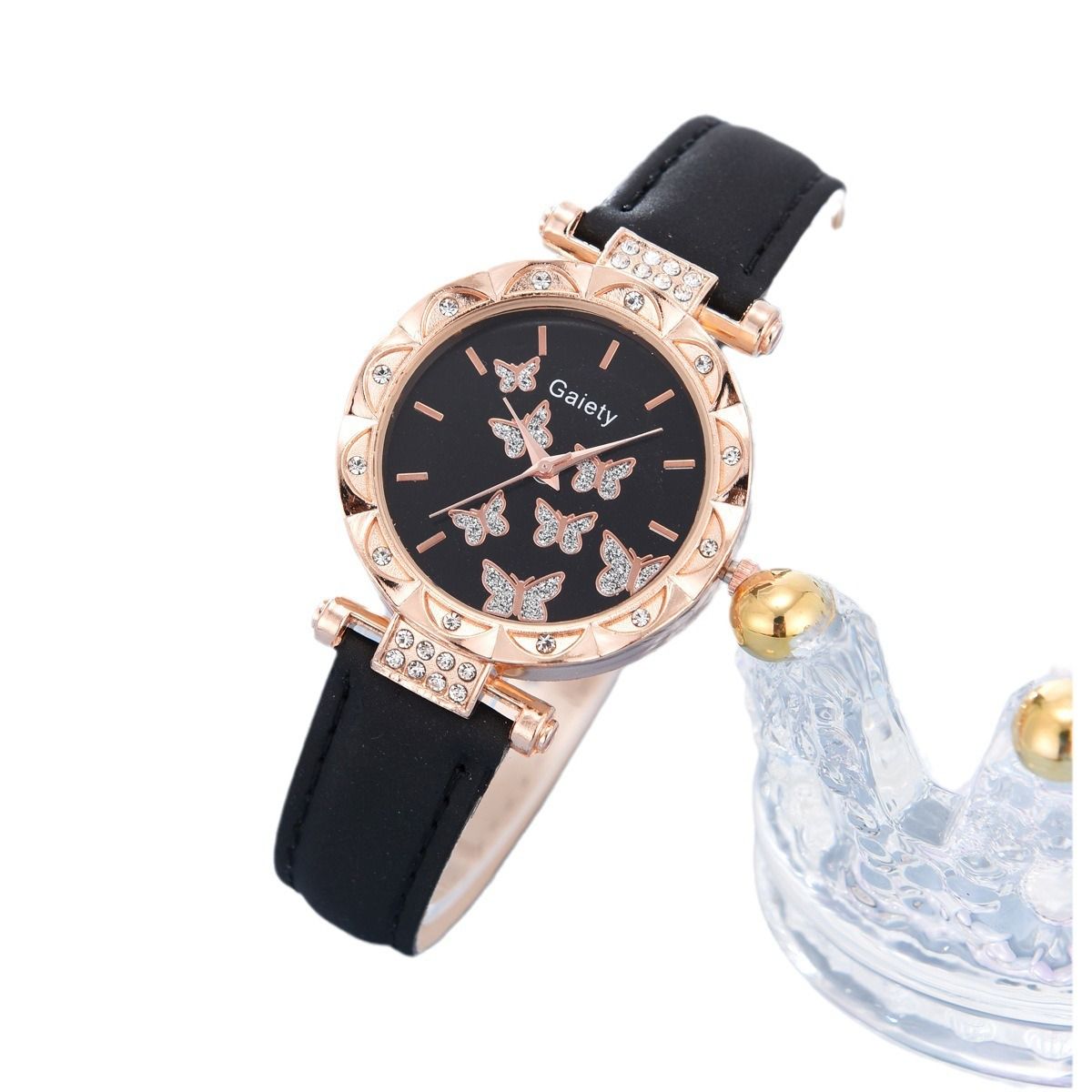 Fashion Girls Ladies Crystal Metal  Dress Watches + Necklace Bracelets earrings Jewelry Sets  Quartz Watches for School Girl students Daughters Sisters Friends Cool Birthday Gift Watches