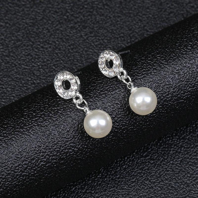 2024 African personality pearl necklace earring set light luxury niche all fashion temperament explosive alloy electroplated bridal dress accessories