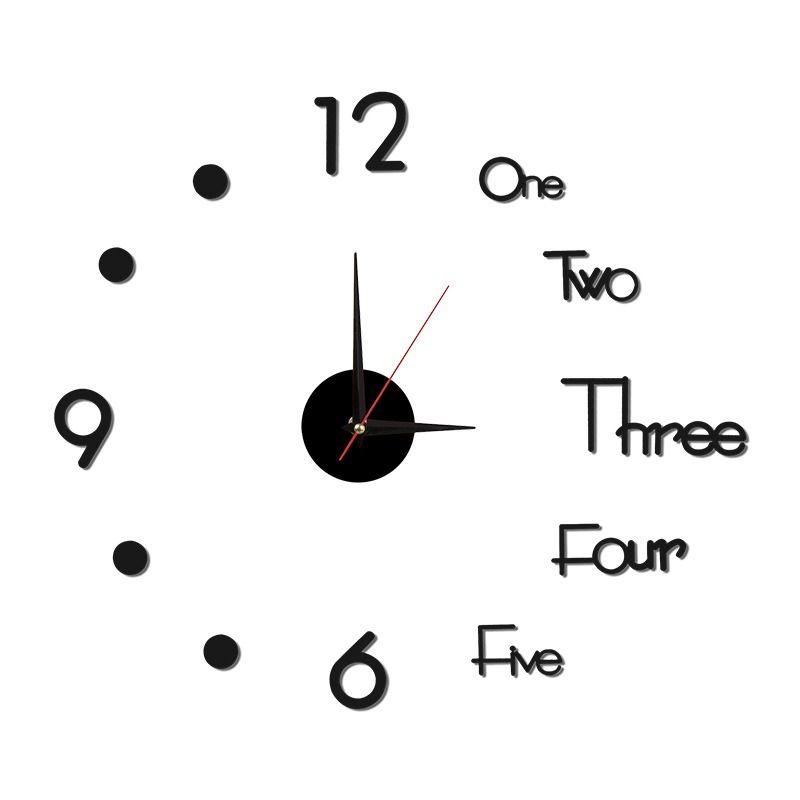 New Bird Letters 3D Acrylic Mirror Decoration Wall Clock Sticker Modern Design DIY Living Room Tea House Coffee Room Dinning Room Meeting Room Mirror Clock Luminous Wall Sticker 3D Art Wall Clocks