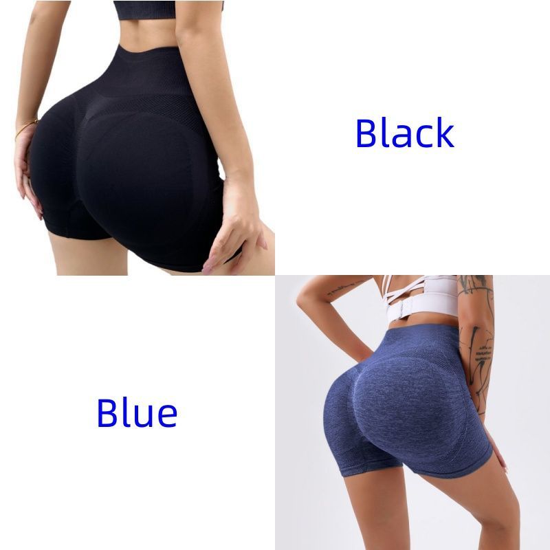 2024 Fashion Sports Shorts Yoga Shorts Honey Hip Lifting Sports High Waist Tight Elastic Tight Anti Walking Light Speed Drying Fitness Pants Women's 2-piece Combination