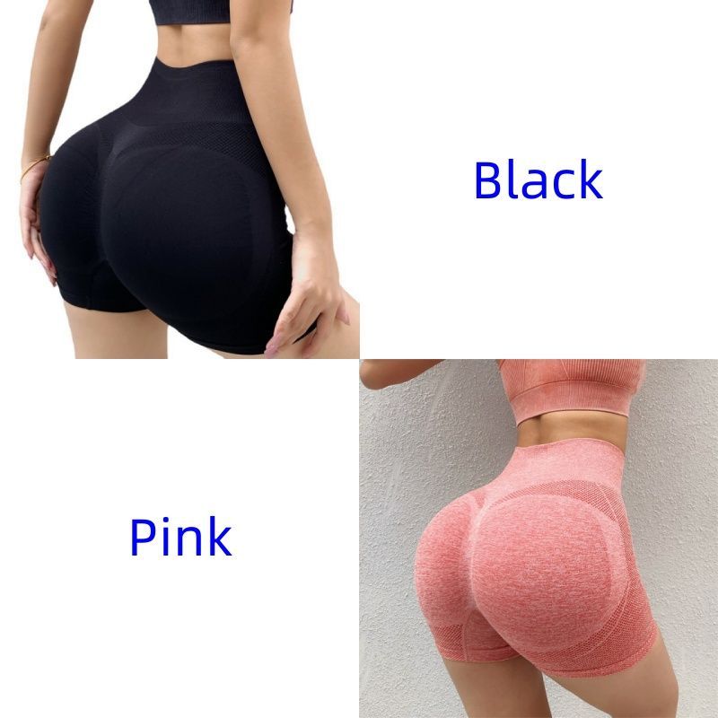 2024 Fashion Sports Shorts Yoga Shorts Honey Hip Lifting Sports High Waist Tight Elastic Tight Anti Walking Light Speed Drying Fitness Pants Women's 2-piece Combination