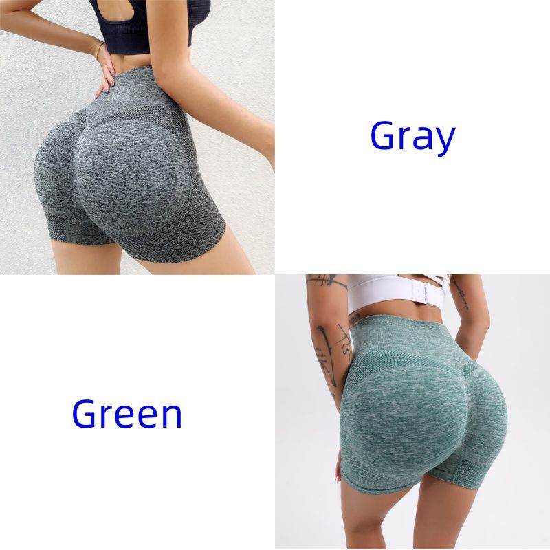 2024 Fashion Sports Shorts Yoga Shorts Honey Hip Lifting Sports High Waist Tight Elastic Tight Anti Walking Light Speed Drying Fitness Pants Women's 2-piece Combination