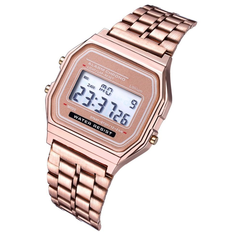 Hot New Ultra Thin F91w Sports Women's Children's Girls LED Metal Watches Multifunctional Luminous Collegue High School Male Female Students Alarm clock Watch Ladies Girls Boys Steel Band Gift Watches