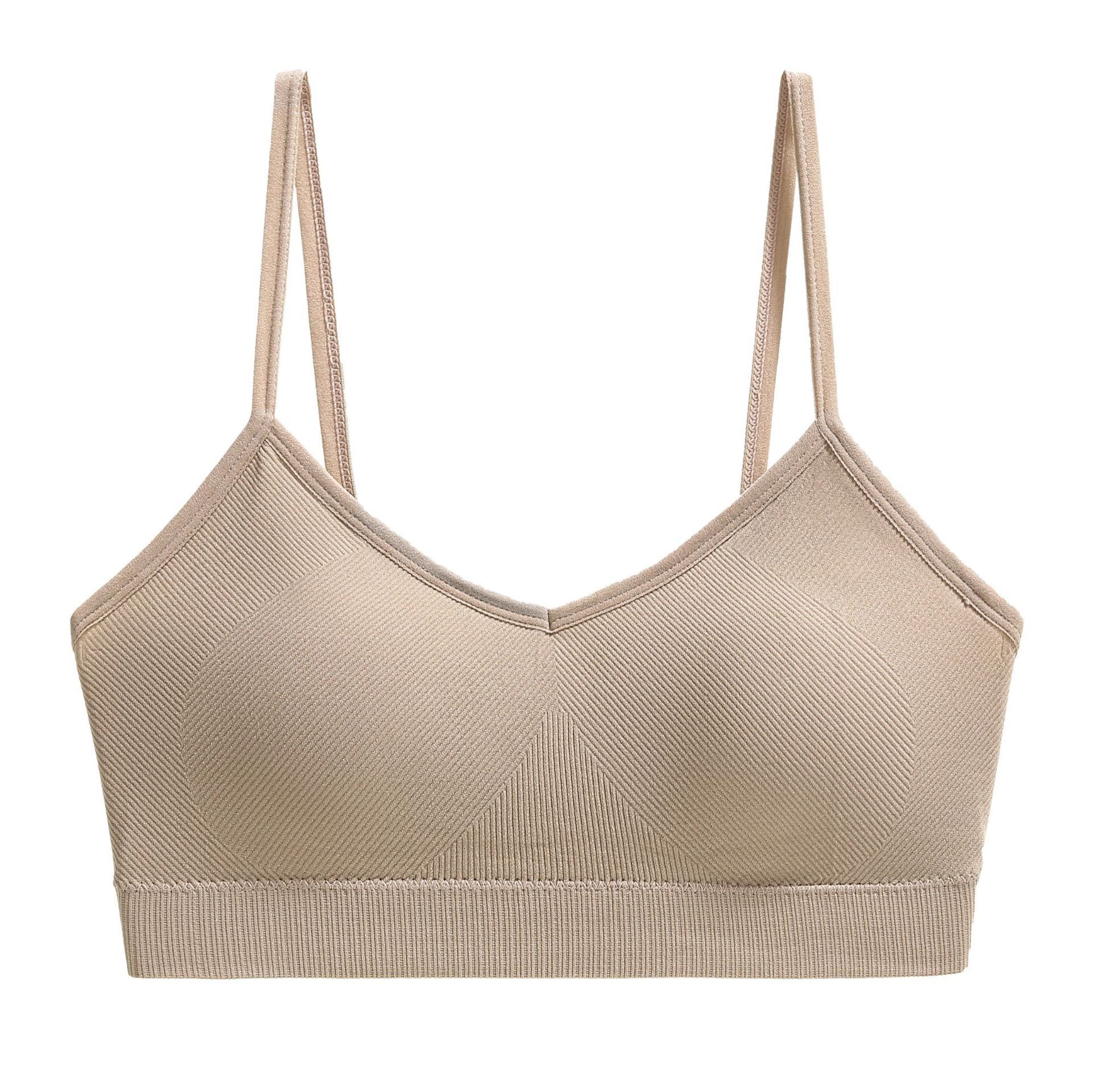 Africa 2024 women's beautiful back underwear push-up comfortable personality breast shape seamless back slim shoulder strap 3D three-dimensional sponge seamless fabric  Youth underwear