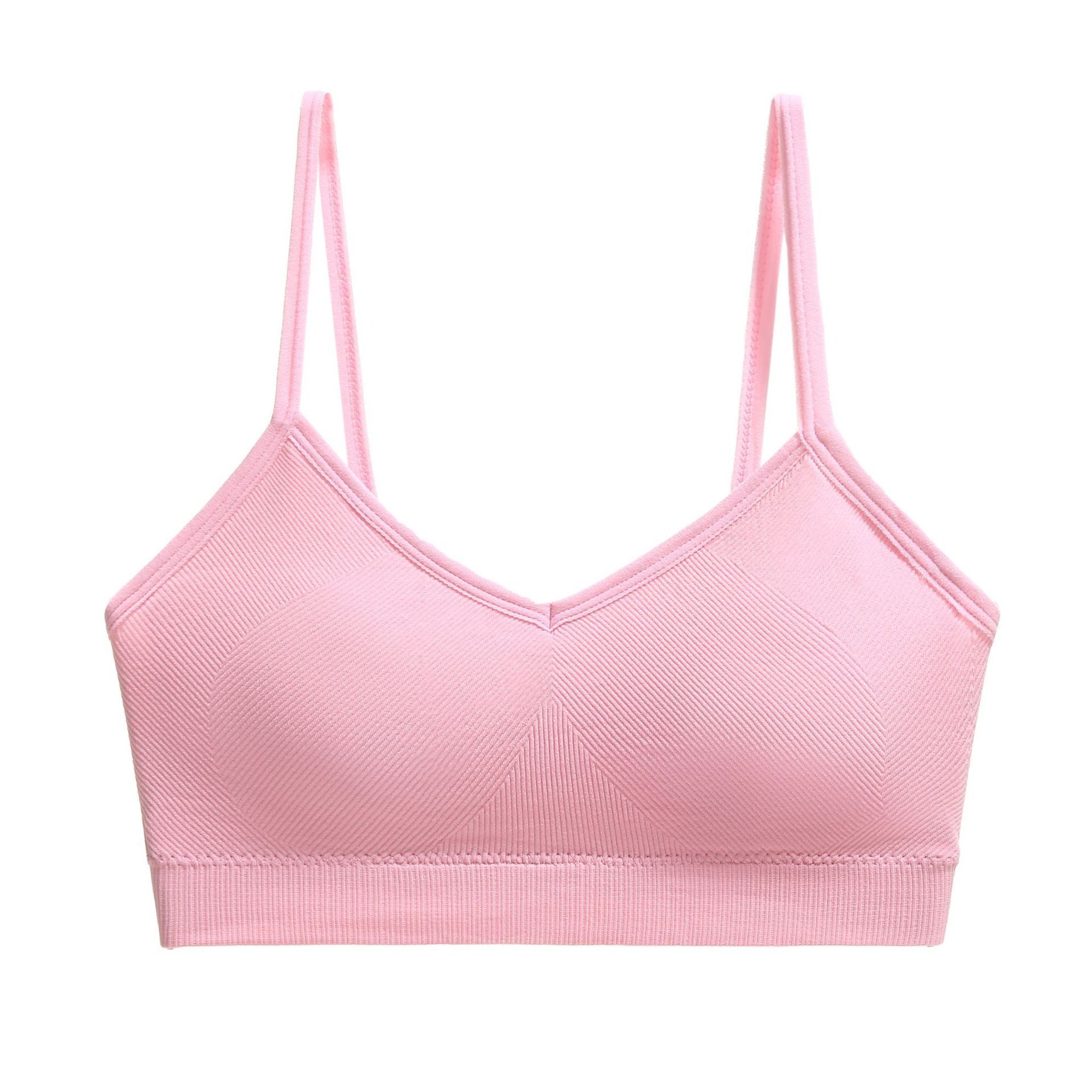 Africa 2024 women's beautiful back underwear push-up comfortable personality breast shape seamless back slim shoulder strap 3D three-dimensional sponge seamless fabric  Youth underwear