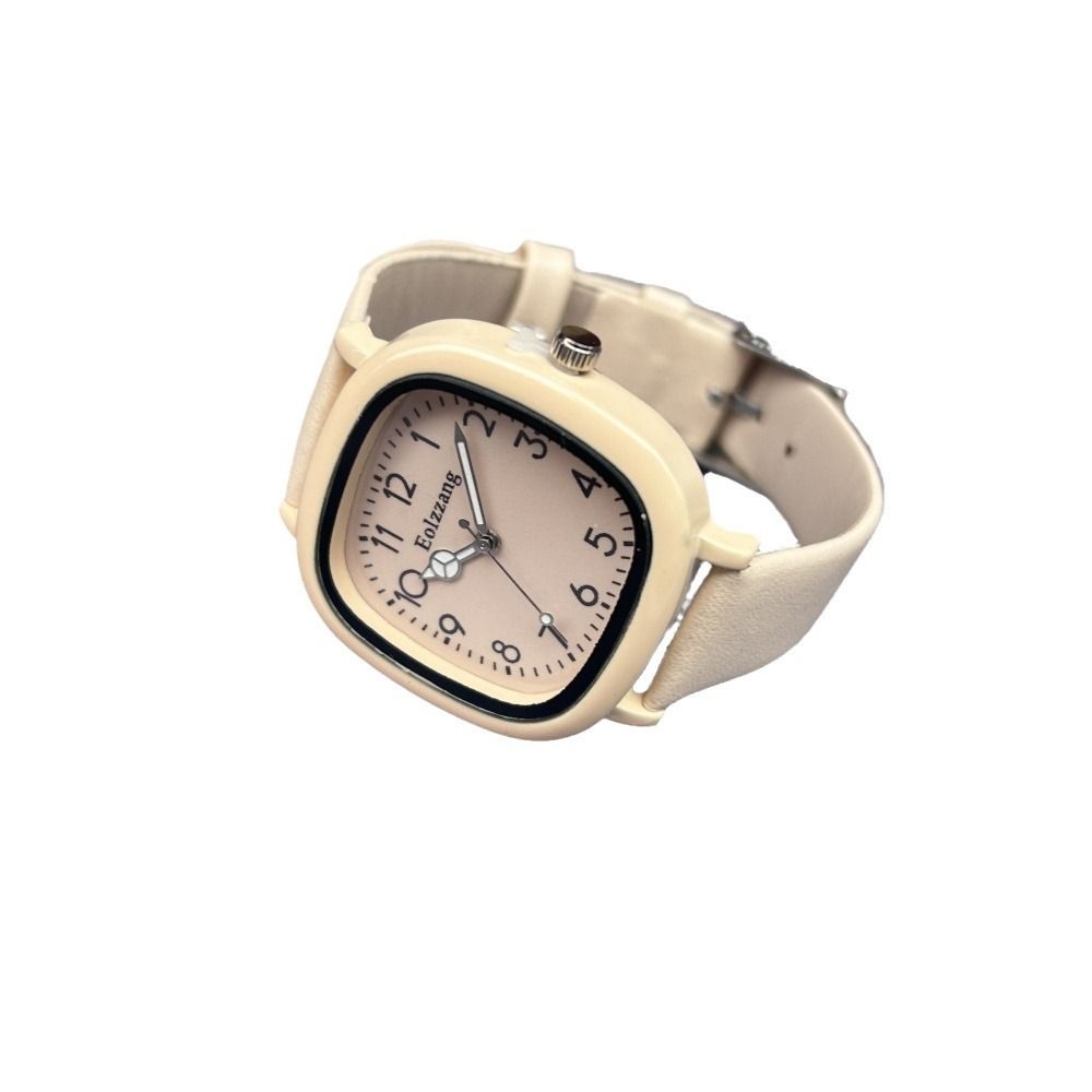 Africa 2024 milk tea apricot color multi-color square belt watch female student Party casual net red high appearance level niche high sense simple watch send classmates send daughter