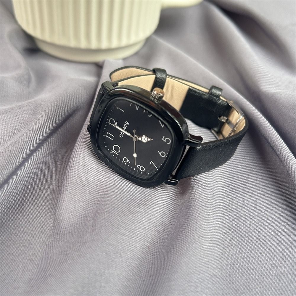 Africa 2024 milk tea apricot color multi-color square belt watch female student Party casual net red high appearance level niche high sense simple watch send classmates send daughter