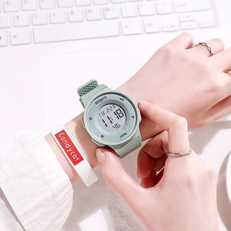 Africa multi-color digital watch multi-functional watch sports fashion glow-in-the-dark men and women trend students party round big dial star with the same mode