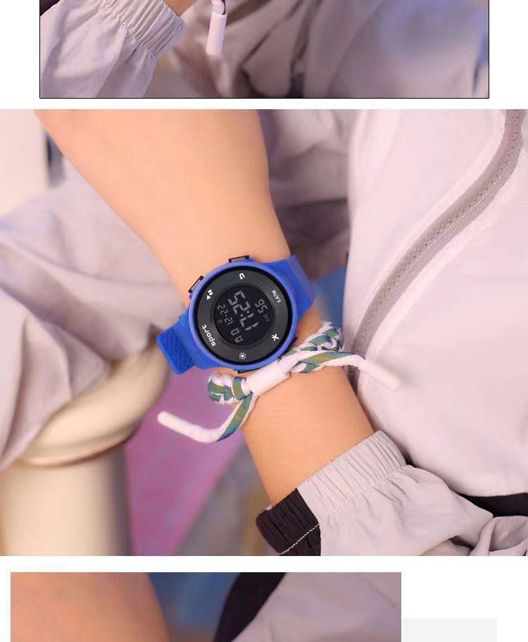 Africa multi-color digital watch multi-functional watch sports fashion glow-in-the-dark men and women trend students party round big dial star with the same mode