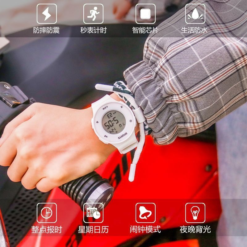 Africa multi-color digital watch multi-functional watch sports fashion glow-in-the-dark men and women trend students party round big dial star with the same mode