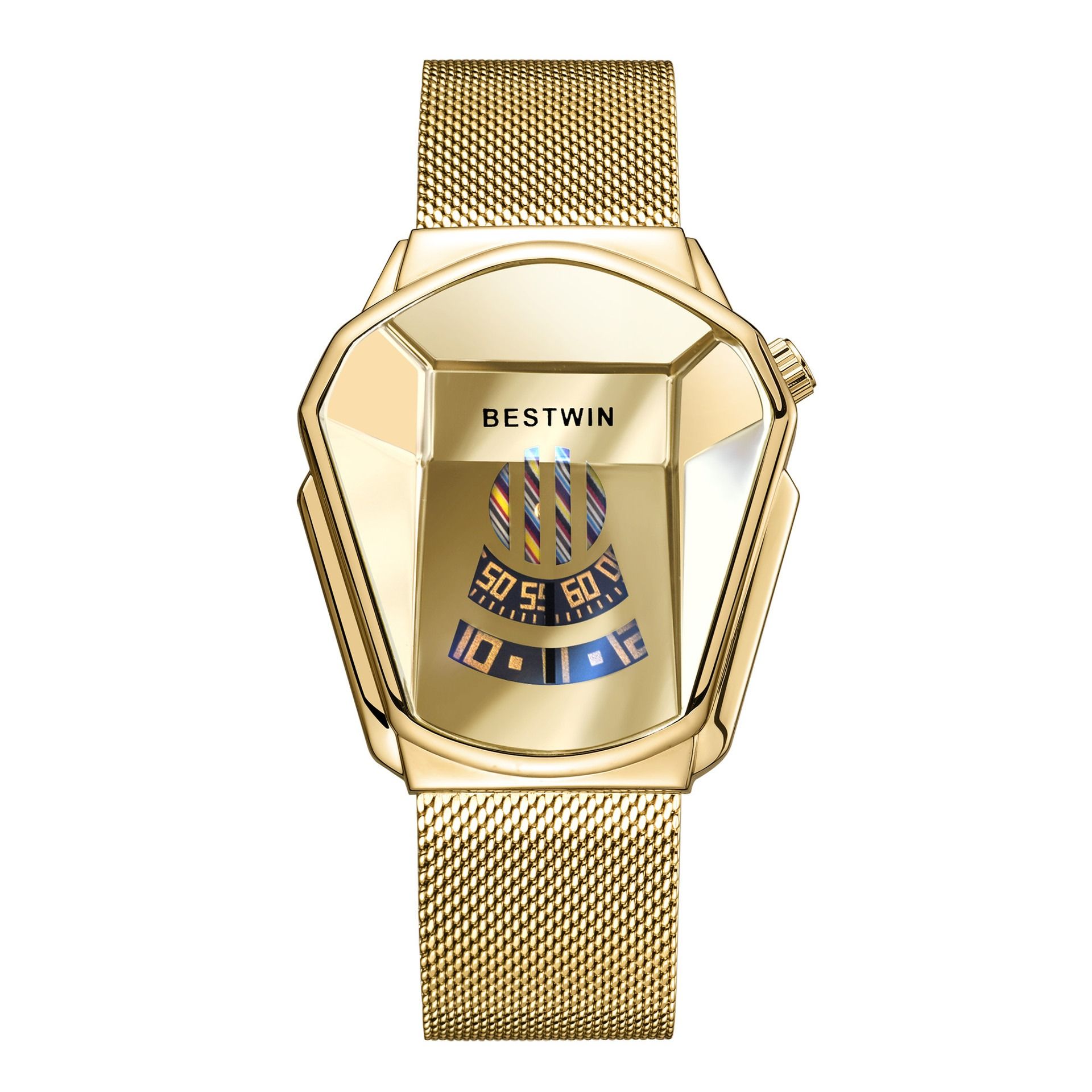 2024 Africa Luxury 30M Waterproof Bestwin  Doctor Pass Watch Tiktok Personality Motorcycle Women's Watch Ladies Quartz Couple Watch Lovers' Ladies Leisure Metal Watches+ Girlfriends Wife's Gift