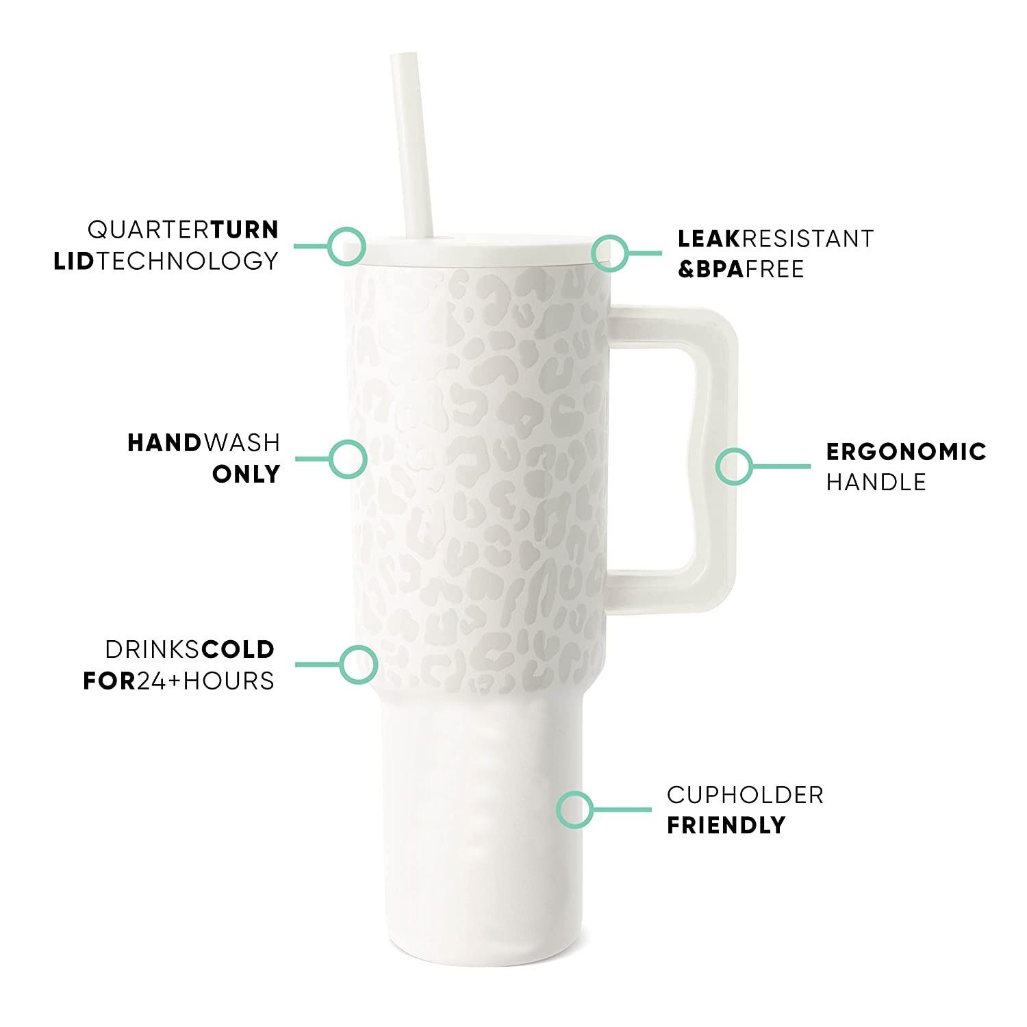 2024 Afric New 40oz Thickened Handle Ice Bully Cup Large Capacity Coffee Cup 304 Stainless Steel Cup Thermos Cup Water Cup Large Capacity Car Cup Thicker Modern Simple Style Business Gifts