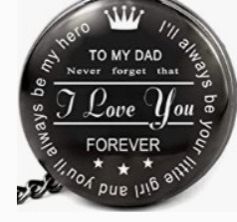 2024 Africa Europe America New To My Son Husband Grandpa Daughter Engraved Retro Quartz Pocket Watch Pendant Retro Pocket Watch Necklace English Word Fashion Engraved Gift Jewelry Keychain