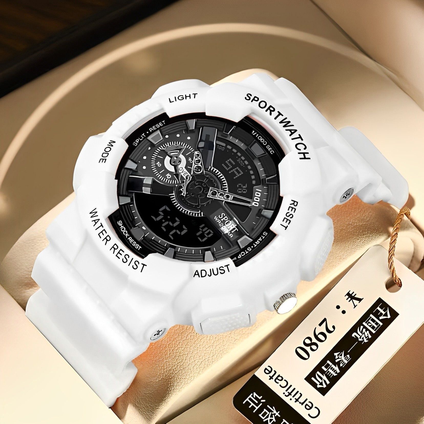 Africa 2024 Multifunctional Hipster Men's Watch Alarm Clock Sports Electronic Watch for Men's Middle and High School Students Luminous Function Natural Elements Pointer + Digit Personality Style