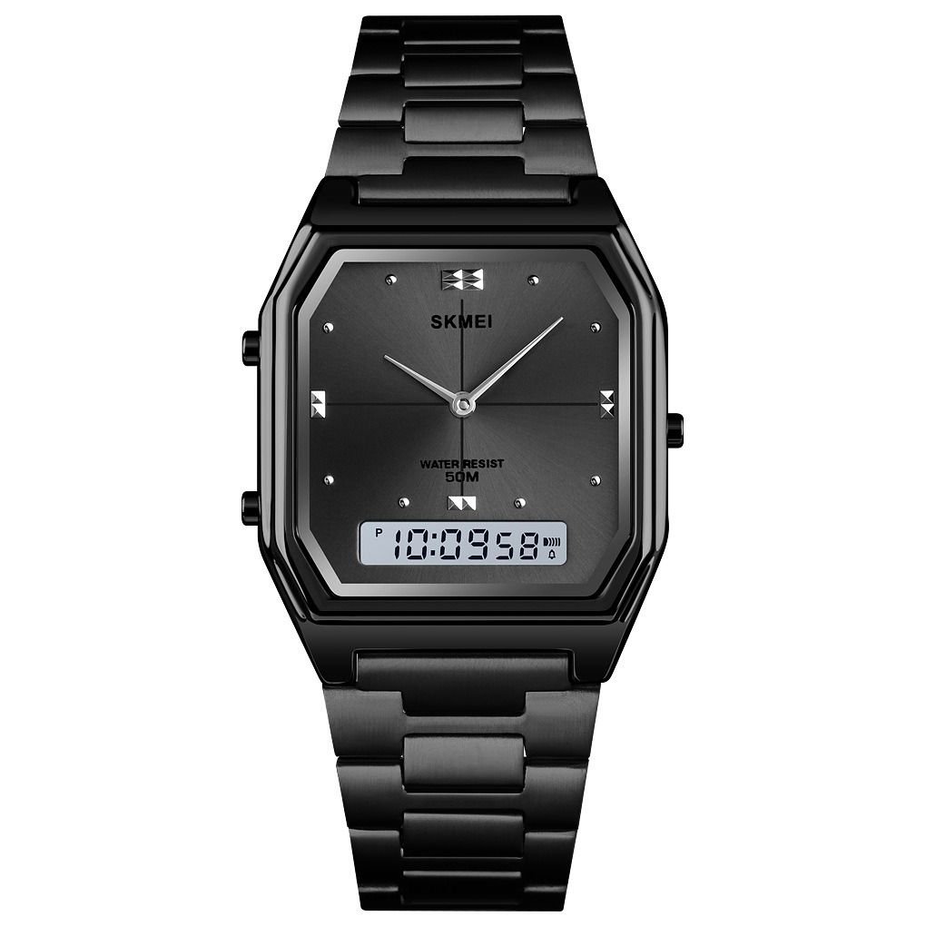 Africa 2024 Timeme High-end Fashion Men's Watch 50M Waterproof Multi-functional Sports Alarm Clock Electronic Watch Men's Dual  Movement Electronic Watch Pointer + Digital Double Display Fashion