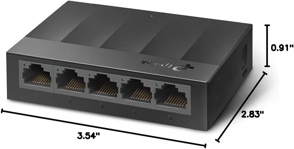 TP-Link Litewave 5 Port Gigabit Ethernet Switch | Desktop Ethernet Splitter | Plastic Case | Unshielded Network Switch | Plug & Play | Fanless Quiet | Unmanaged (LS1005G)