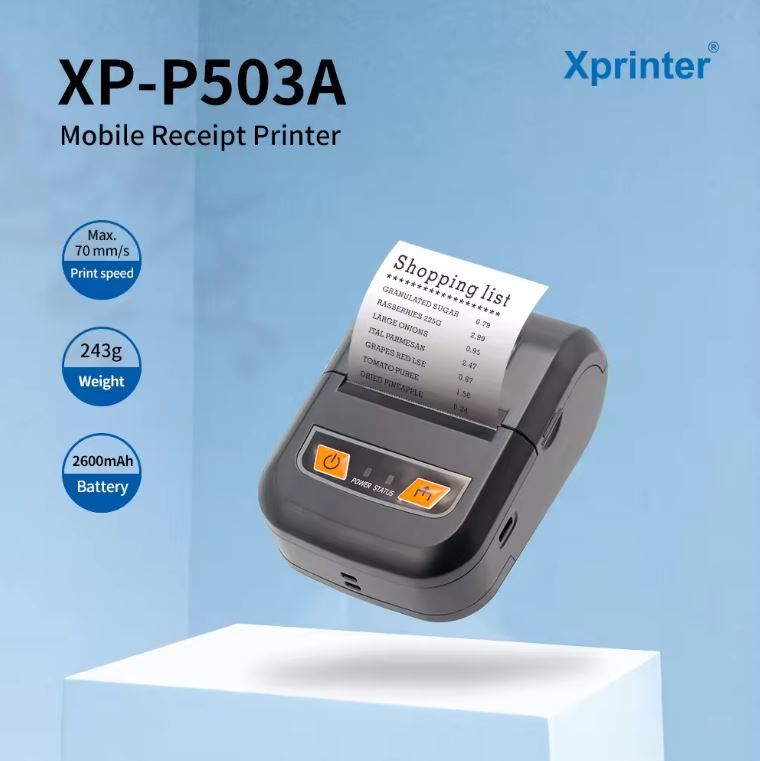 Xprinter XP-P503A Wireless 58mm Bluetooth Receipt Printer Mini Portable Printer
