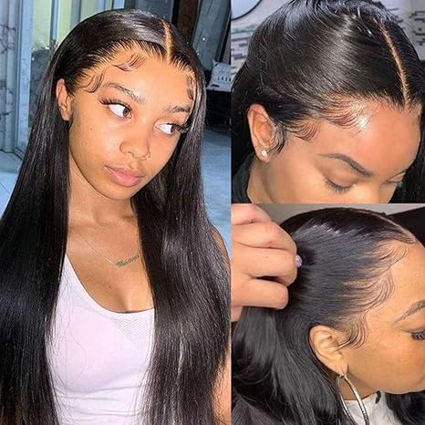 FB TikTok European and American Cross border Amazon Fashion Center Split Long Straight Women's Wig High Temperature Silk Chemical Fiber Manufacturer Wholesale Full Head Set