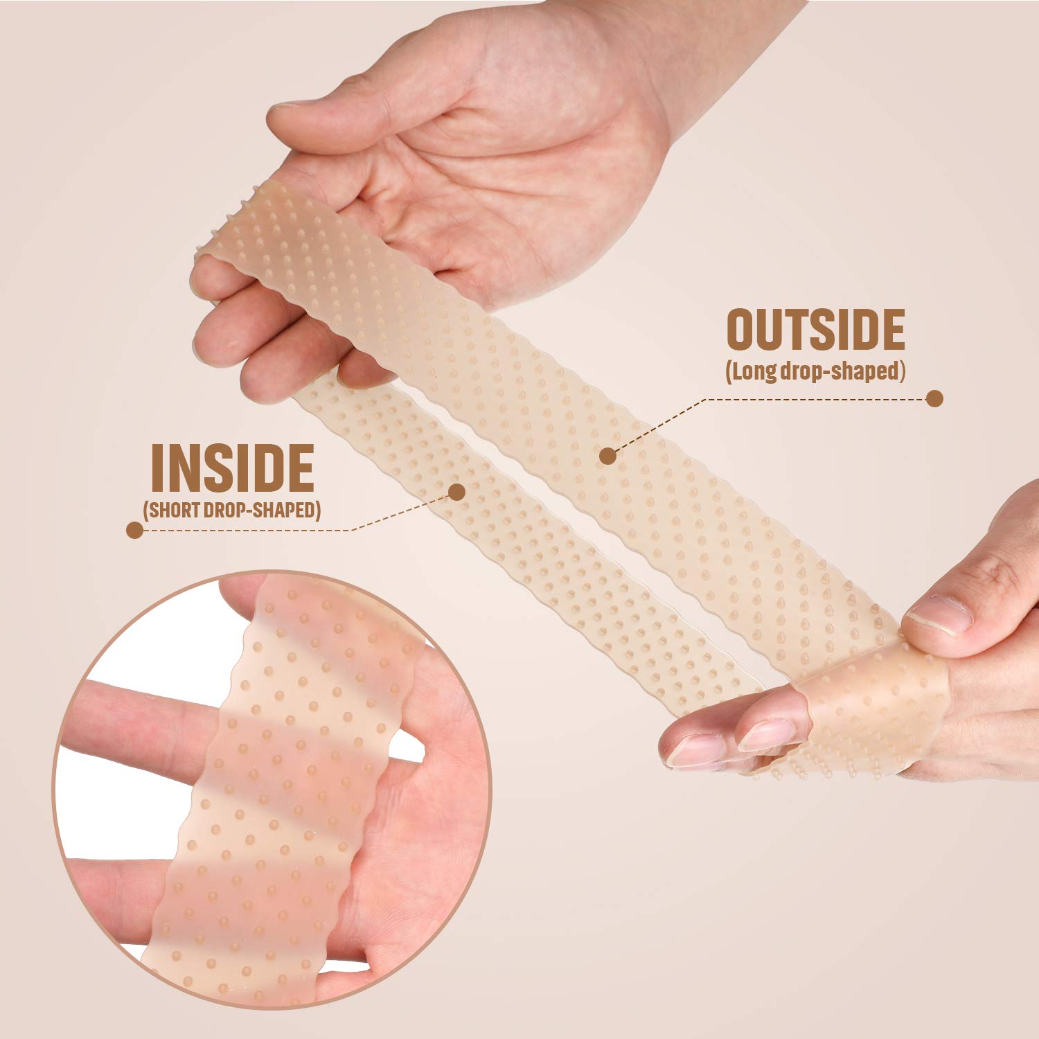 2 Pieces Adjustable Silicone Wig Headband Fix Non Slip Wig Bands Seamless Grip Strong Holder for Men Women Sports Yoga