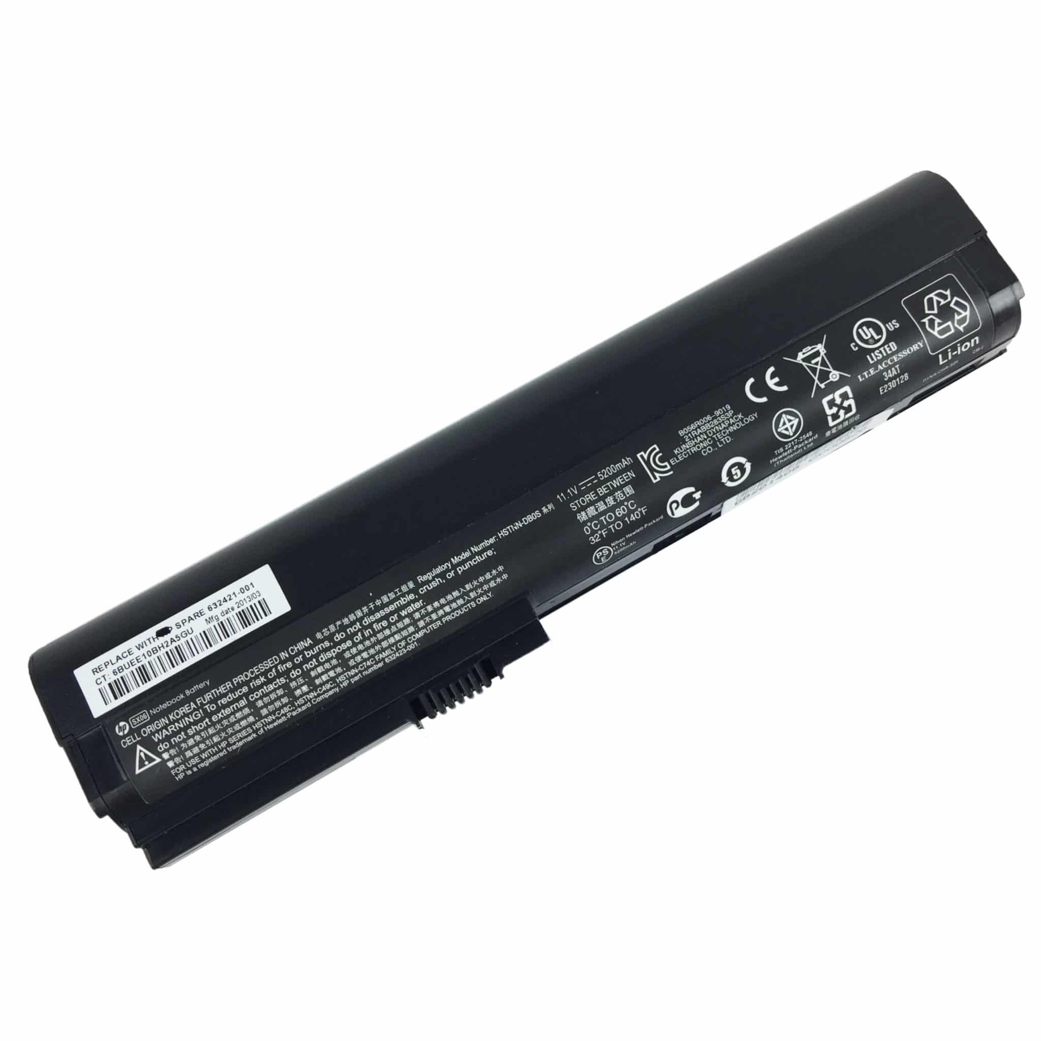 QUALITY HP EliteBook 2560p BATTERY HP 2570p BATTERY BLACK HP SX03 BATTERY SX06 PN 632015-542 632016-542 632417-001 632419-001 632421-001 HSTNN-UB2L HSTNN-DB2K QK644AA SX06XL Replacement Laptop Battery