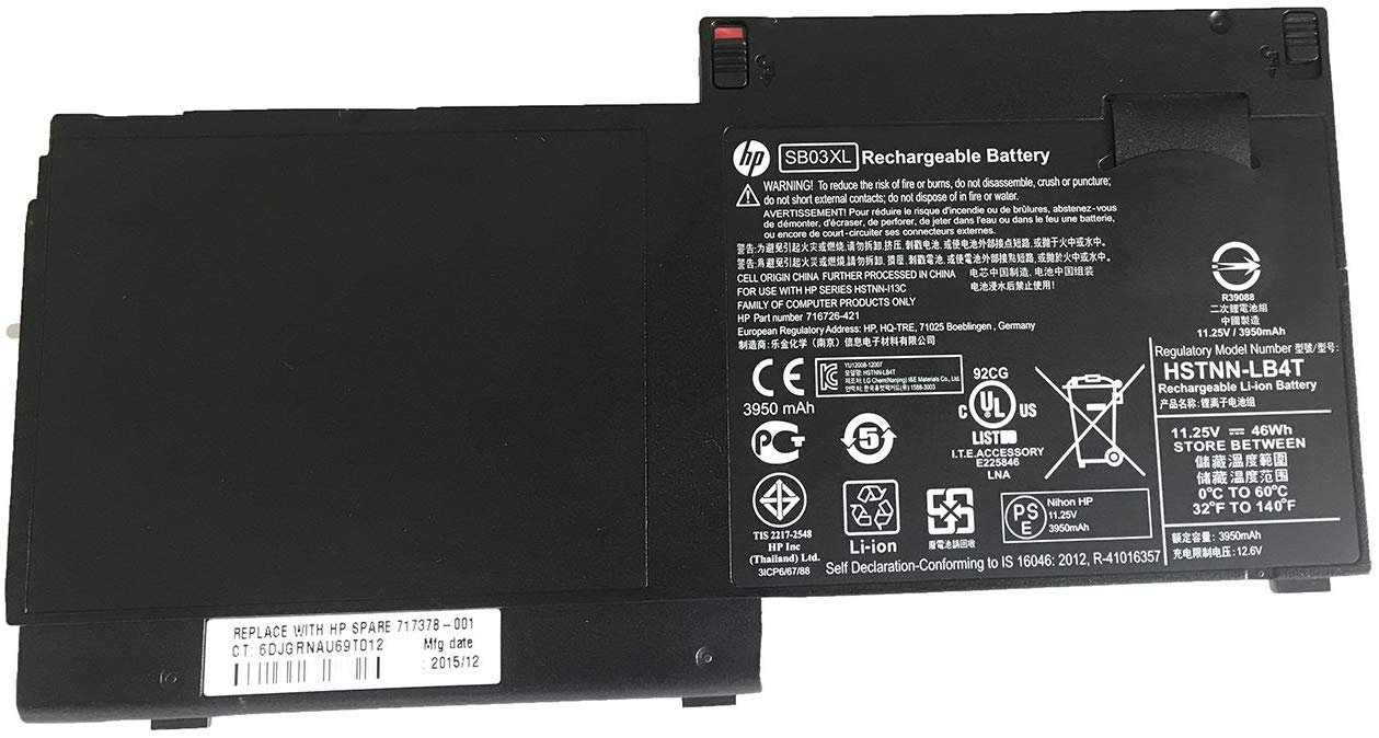 QUALITY HP SB03XL BATTERY HP EliteBook 820 G1 BATTERY HP 820 G2 BATTERY HP 720 G2 BATTERY HP SB03XL BATTERY BLACK SB03046XL battery