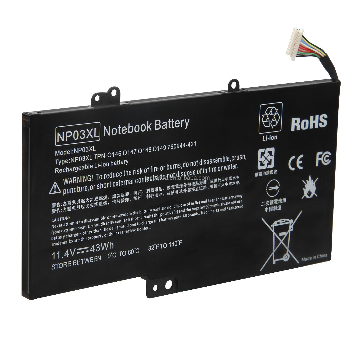 Original HP  NP03XL Battery For HP Pavilion X360 13-A010DX BLACK HSTNN-LB6L TPN-Q146 TPN-Q147 TPN-Q148 TPN-Q149 760944-421 760944-421-18 761230-005 BATTERY