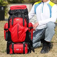 Big 75L Large Camping Hiking Backpack For Men Waterproof Mountaineering Hunting Travel Outdoor Sport Molle Climbing Bags