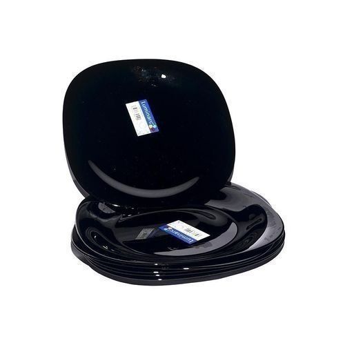 Luminarc Black Square Design Plates - Set Of 6 - Black.