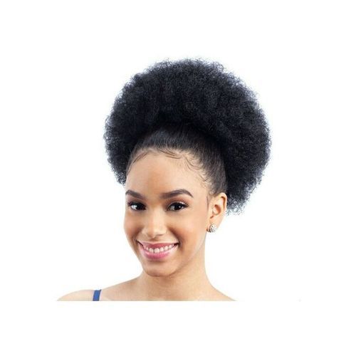 Fashion afro hair bun extension black