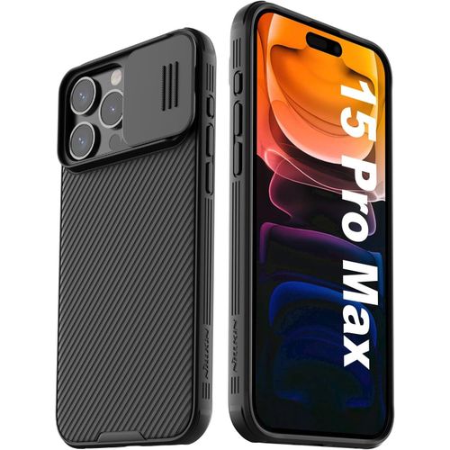Nilkin Phone Case CamShield Case with Slide Camera Cover, Back Cover iPhone 15 Pro Max