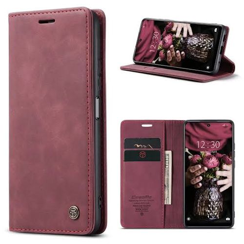 Caseme Wallet Black Retro Suede Leather Flip All-Round Protection Cover Case For Samsung Galaxy S21