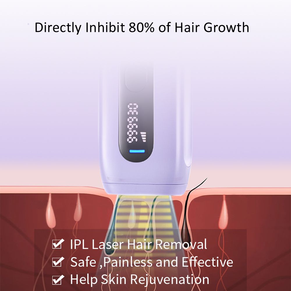 Laser Hair Removal for Women Permanent with Painless Ice Cooling IPL Laser Hair Removal Machine with Shaver, Goggles Permanent Hair Removal Device Flashes 999,999 for Body and Face for Home Use