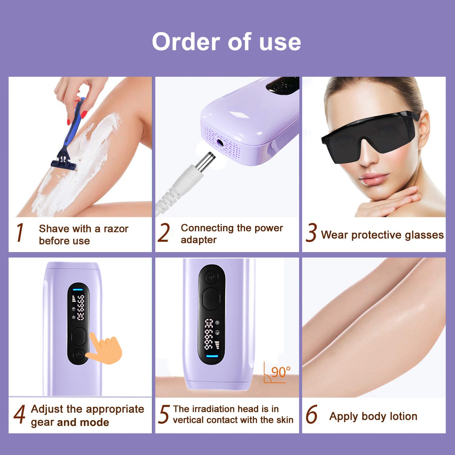 Laser Hair Removal for Women Permanent with Painless Ice Cooling IPL Laser Hair Removal Machine with Shaver, Goggles Permanent Hair Removal Device Flashes 999,999 for Body and Face for Home Use
