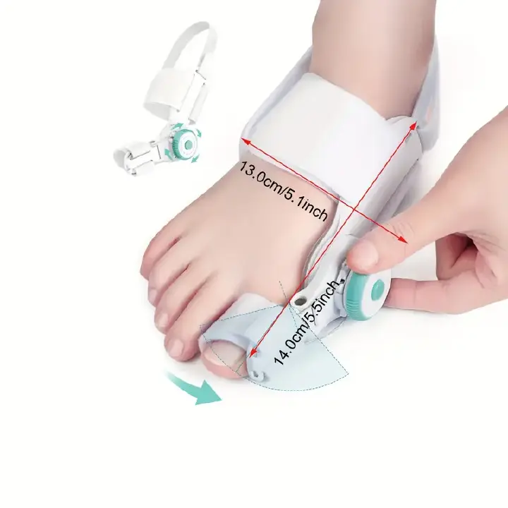 Bunion Corrector for Women Men Big Toe, Adjustable Knob Bunion Splint for Bunion Relief, Orthopedic Toe Straightener with Anti-slip Heel Strap, Suitable for Left and Right Feet (1PC)