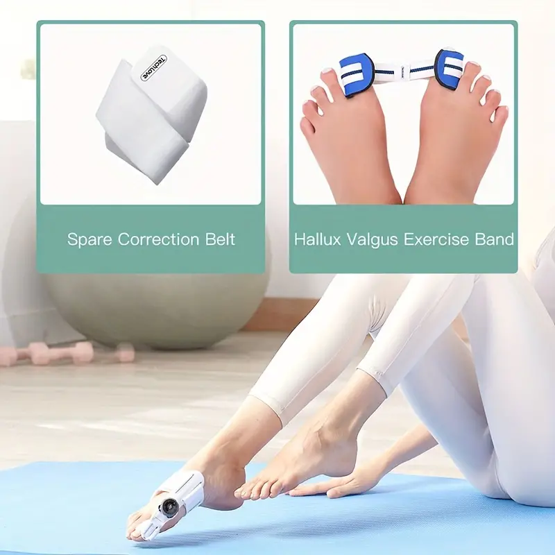 Tech Love Bunion Corrector for Women and Men, Orthopedic Bunion Toe Straightener, Adjustable Bunion Splint with Toe Separator for Bunion Relief, Day Night Support