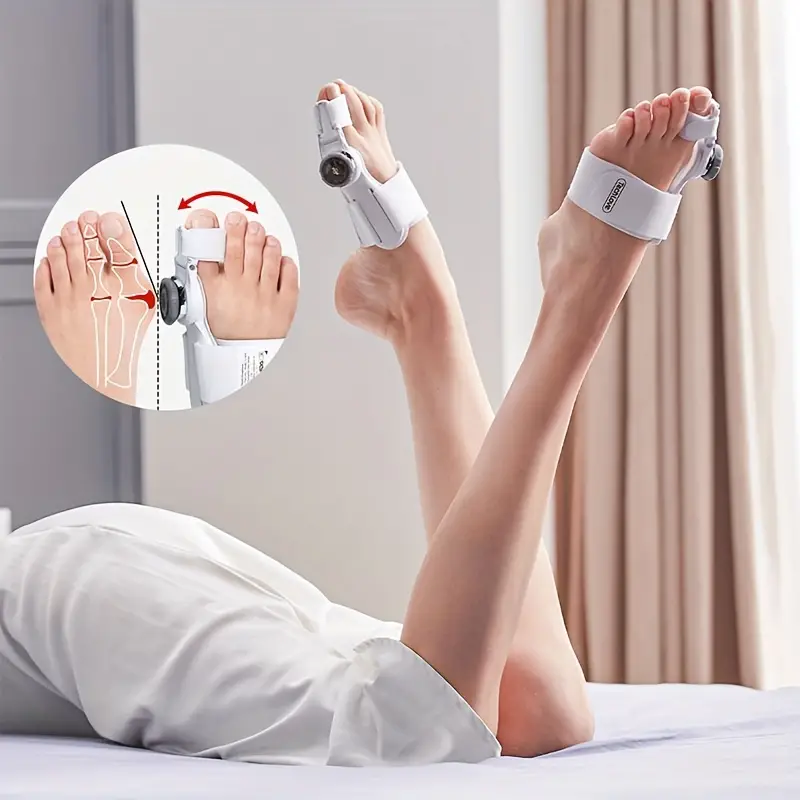 Tech Love Bunion Corrector for Women and Men, Orthopedic Bunion Toe Straightener, Adjustable Bunion Splint with Toe Separator for Bunion Relief, Day Night Support