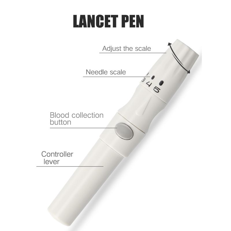 Blood Glucose Monitor Kit, Blood Sugar Test Kit with  Glucometer Strips, Lancets and 1 Lancing Devices, No Coding Required & Large Screen